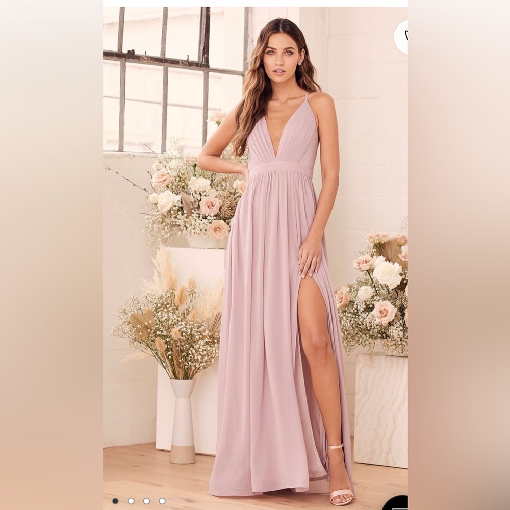 NWT Lulus (bridesmaid) “ Ballroom bliss” dusty Lilac LARGE